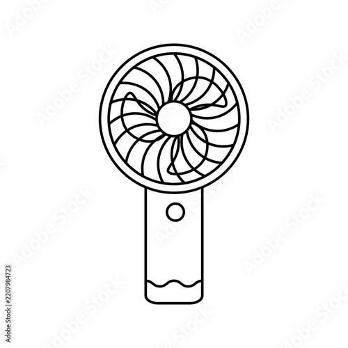 Fan portable icon on white background