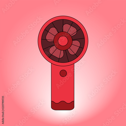 Fan portable colors icon on white background
