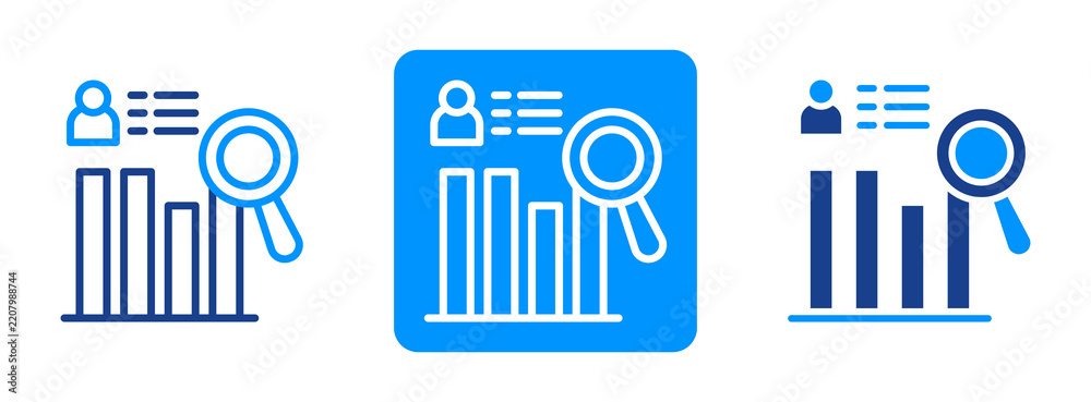 Obraz premium Market Research Icon In Dual Tone Style