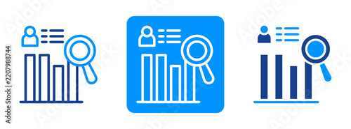 Market Research Icon In Dual Tone Style