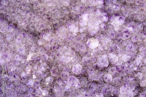 Obraz na plátně Close up of beautiful large violet Amethyst Cactus Quarz stone