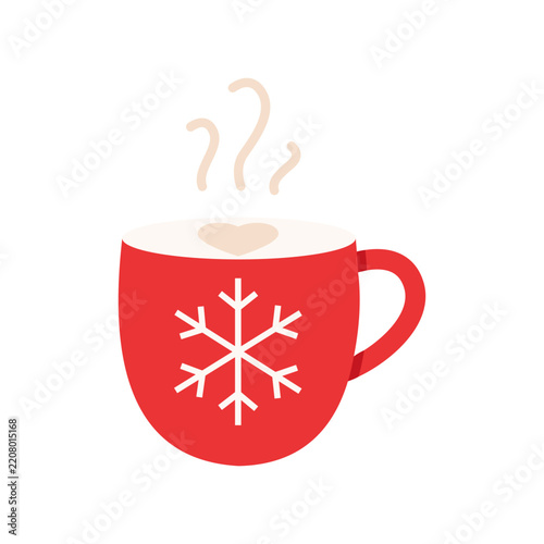Christmas Mug With Snowflake Cozy Holiday Icon