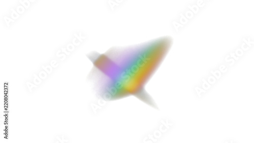 Soft blurred pastel rainbow arch on transparent background overlay.