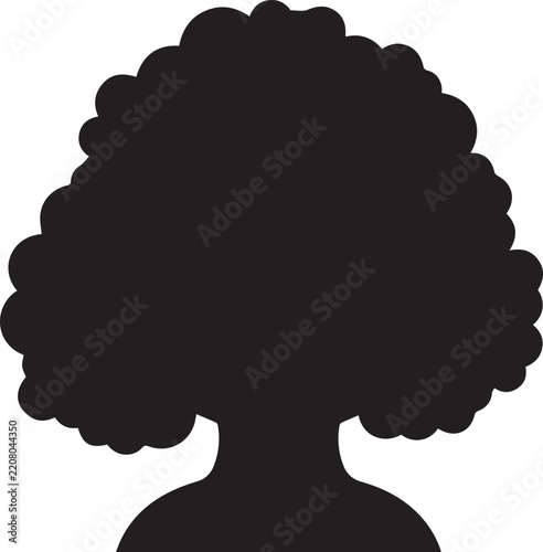Minimalist black vector silhouette of a stylized tree with a dense, rounded canopy and a visible trunk, isolated on a transparent background.