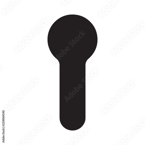 Keyhole silhouette against a white background simple security access shape