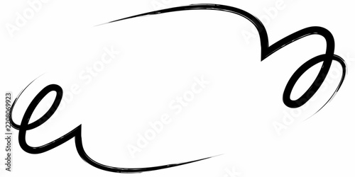 Floral corner design. Swirl ornament isolated on white background - vector illustration. Decorative border with curve elements, pattern