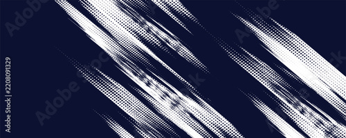 Dots halftone white u0026 blue color pattern gradient grunge texture background. Dots pop art comics sport style vector illustration