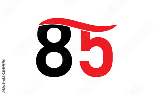 Creative 85 Number Logo Design Service
