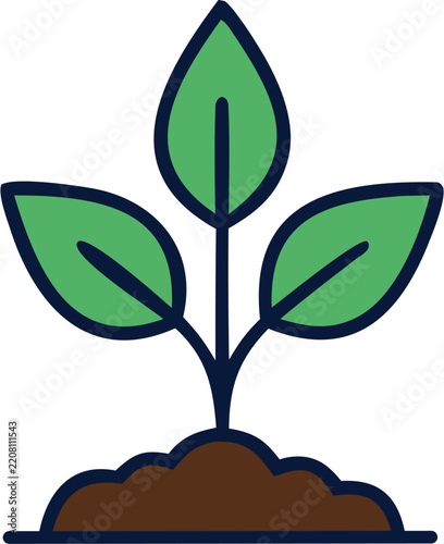 Sustainable Agriculture Plant Sprout Eco Farming Concept Vector