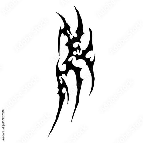 Goth Cybersigil Dark Necro Tattoo Design