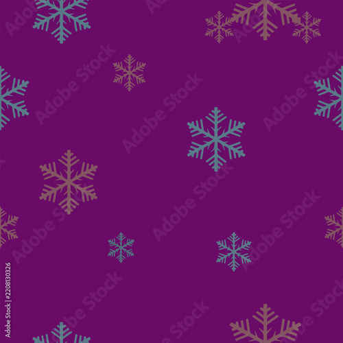 Purple and Blue Snowflake Pattern Background, or holiday designs, winter wallpapers, wrapping paper, greeting cards, textiles, surface patterns, and festive branding projects.