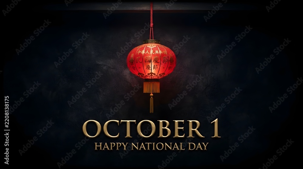 Fototapeta premium Celebrating the glorious national day of the people's republic of china a momentous occasion marking the founding of this great nation on october 1st 1949