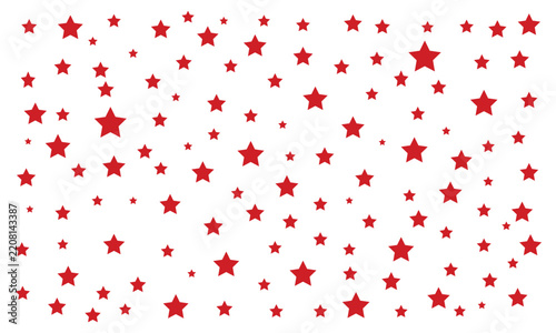 Red Star Pattern on White Background, Decorative Starburst Texture