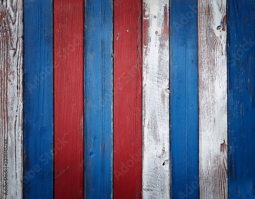 rustic red white and blue wood background