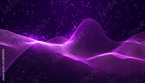 violet light wave particle background