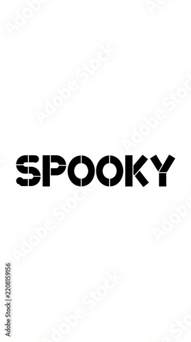 Typography spelling the word 'SPOOKY