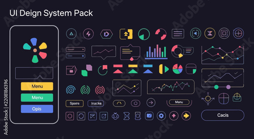 Modern UI Design System Icons Pack.