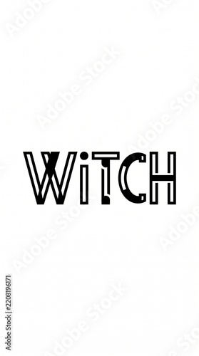 Typography spelling the word WITCH