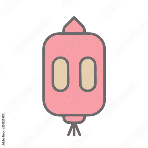 Pink lantern illustration
