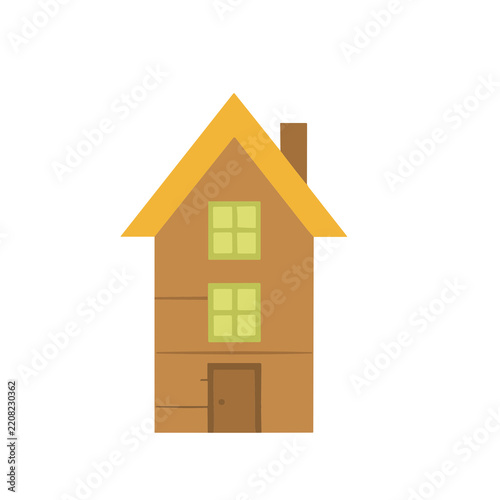 Two story house illustration