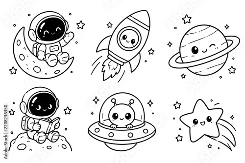 set of space icons