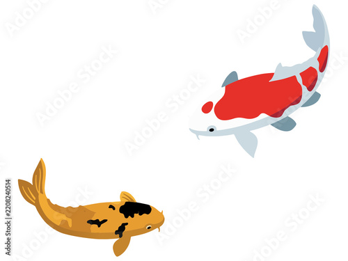 Luxury gold oriental style background vector. Chinese and Japanese oriental line art with golden texture. Wallpaper design with flower and koi carp fish. Ocean and wave wall art. Vector illustration. 