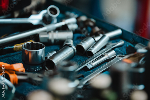 Tools on Mechanic Workbench