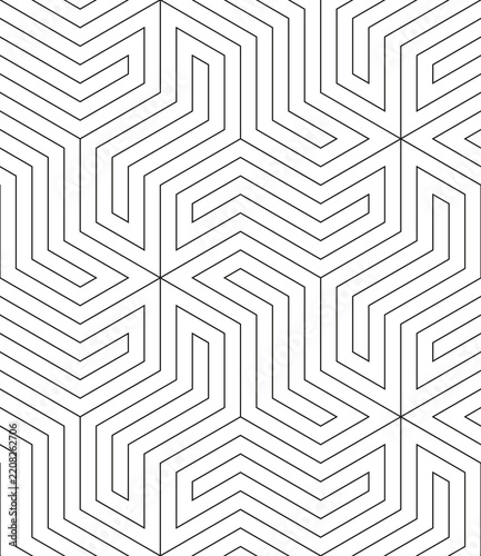Seamless vector texture. Modern geometric background with hexagons.