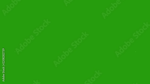 cartoon smoke explosion isolated green background. 4k visual effects explosive dust