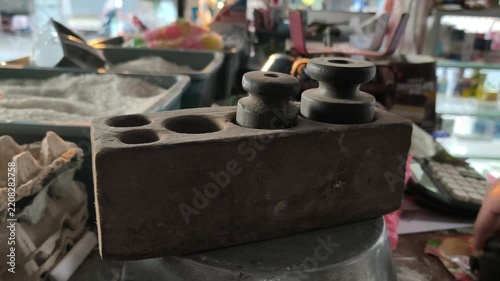 Traditional Mechanical Weighing Scale at Local Market