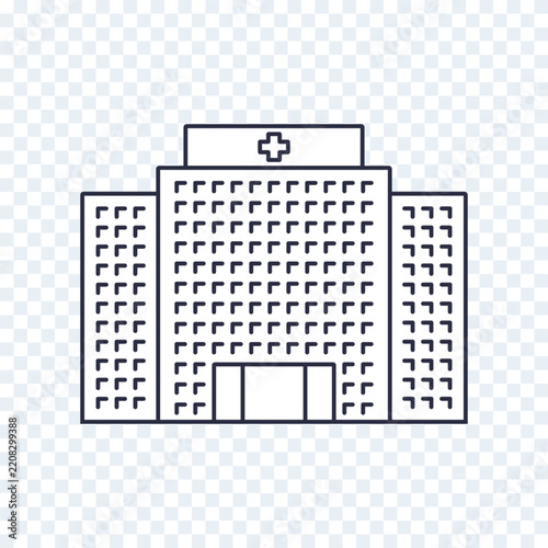 Abstract Outline Medical Clinic Geometric Branding Element.