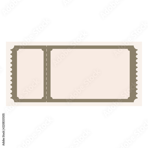 Blank Event Ticket Template Vector for Concert, Theater, Show, Circus, and Festival Access Pass