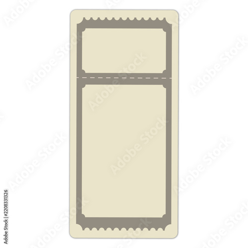 Concert Ticket Template Vector, Theater Show and Circus Event Voucher, Customizable Festival Entry Pass Mockup, Cinema Stub. Editable Blank