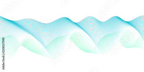 Dynamic minimal smoke sound line. Energy abstract smooth colorful gradient frequency isolated element creative blend. Science tech swirls with thin twisted connected vibration curve lines design.