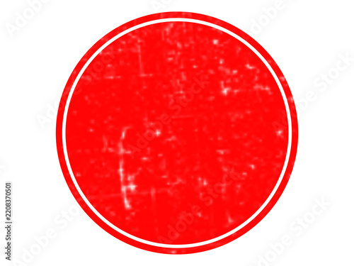 A bold red circle shape enclosed within a thick black circular border, centered on a solid black background, for a striking, visual effect isolated on a transparent background