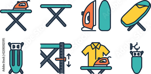 Beach Vacation and Summer Travel Icon Set