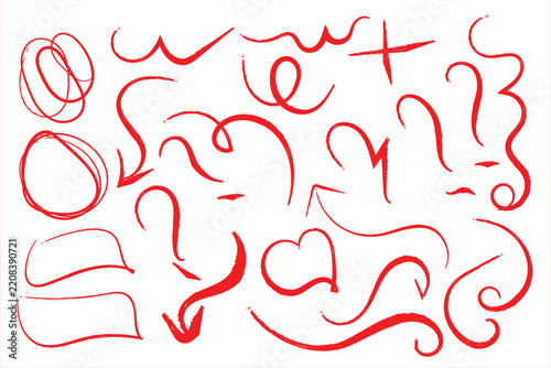 An abstract composition featuring swirling lines and organic shapes in red and white tones evoking a sense of fluidity
