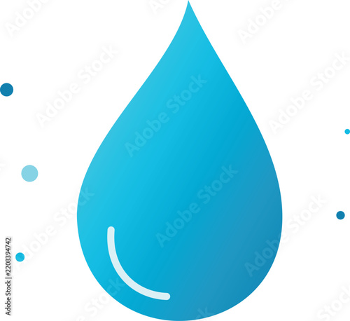 Water drop symbol represents hydration moisture and fluid concepts