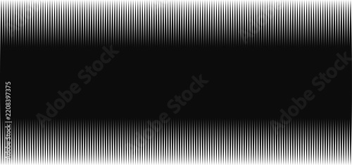 Abstract Black And White Soundwave Pattern With Vertical Lines And High Contrast Center.