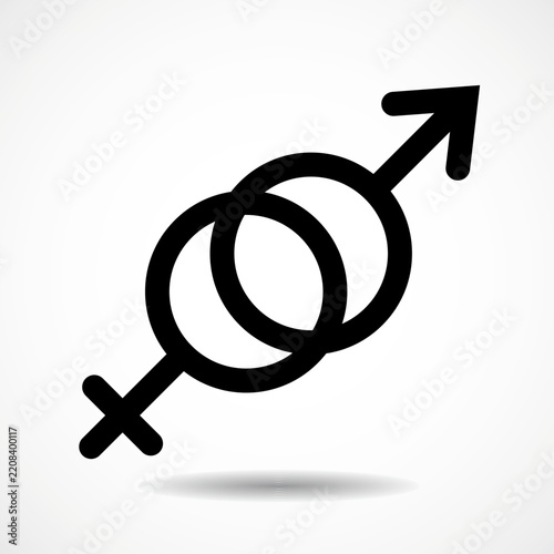 Female and male gender symbol. Gender logo. Man and Woman icon. Male and Female symbol vector sign isolated on white background illustration for graphic and web design