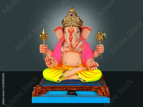 Canvas Print Lord ganesha , Hindu lord ganesha with beautiful Divine background, Ganpati, Gan