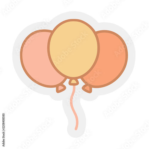 Three Balloons Illustration