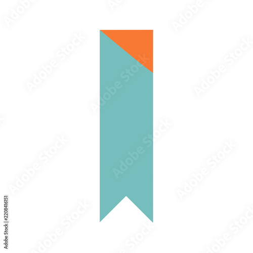 Teal and Orange Bookmark Graphic