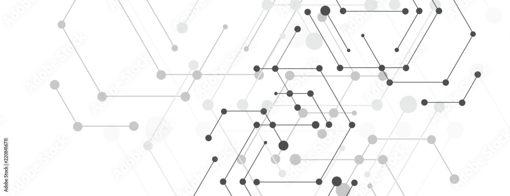 Obraz premium Modern Abstract Data Connection Pattern with White Background