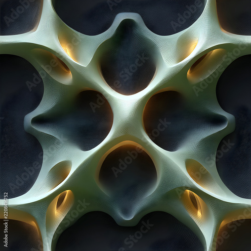Low Frequency Broad Structural Forms Seamless Pattern