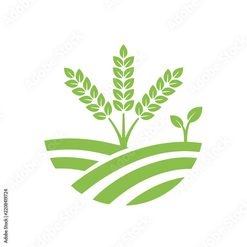 Wheat Field and Sprout Icon