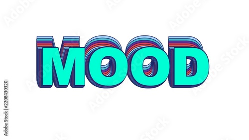 Vibrant Retro Psychedelic MOOD Text Animation and Creative Typography Graphic
