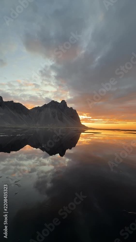 Sunrise Over Vestrahorn Mountain at Stokksnes Iceland