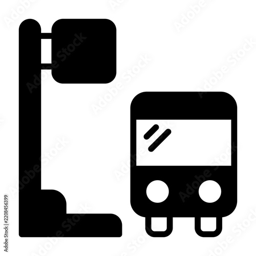 Bus Stop Vector Icon