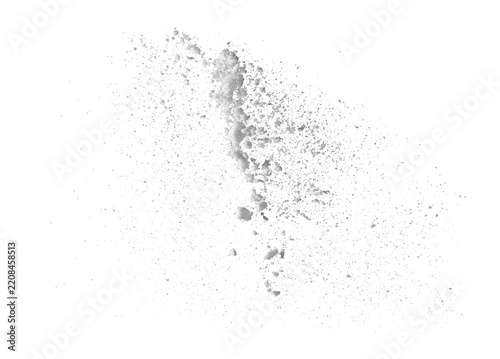 Snow flying in air against transparent background